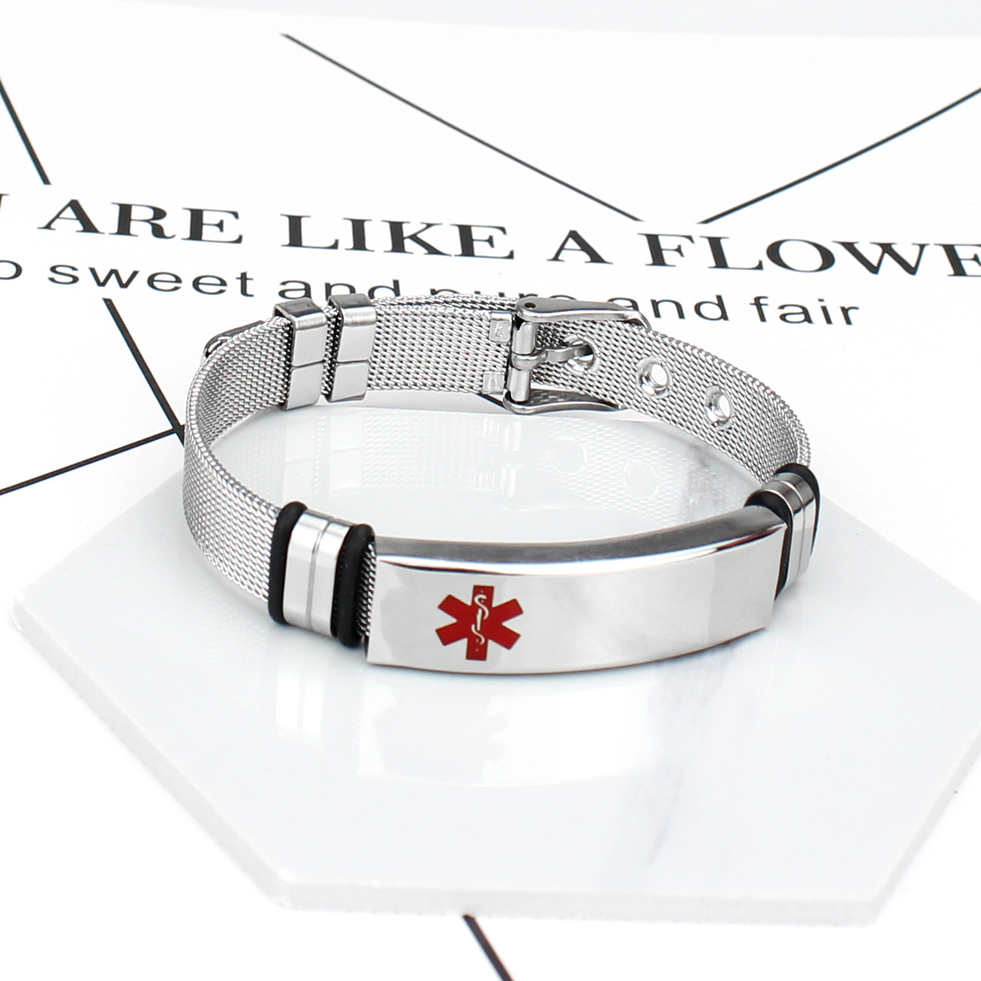 1 Piece Quantity Shopping Occasion 304 Stainless Steel Material Geometric Pattern Original Design Geometric 304 Stainless Steel Plating Men'S Bracelets Men Cuff & Bangle