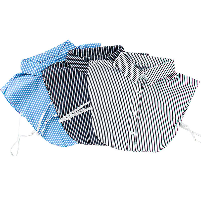 Grid dickie children Women girls Dickey Collar detachable half shirt sweater decoration collarstripe pointed took the collar shirt collar cotton decoration