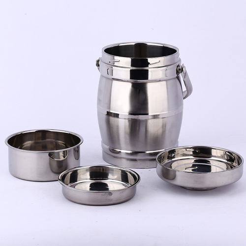 Wholesale stainless steel insulation barrels, double-layer vacuum straight barrels, drum vacuum barrels, large capacity pots
