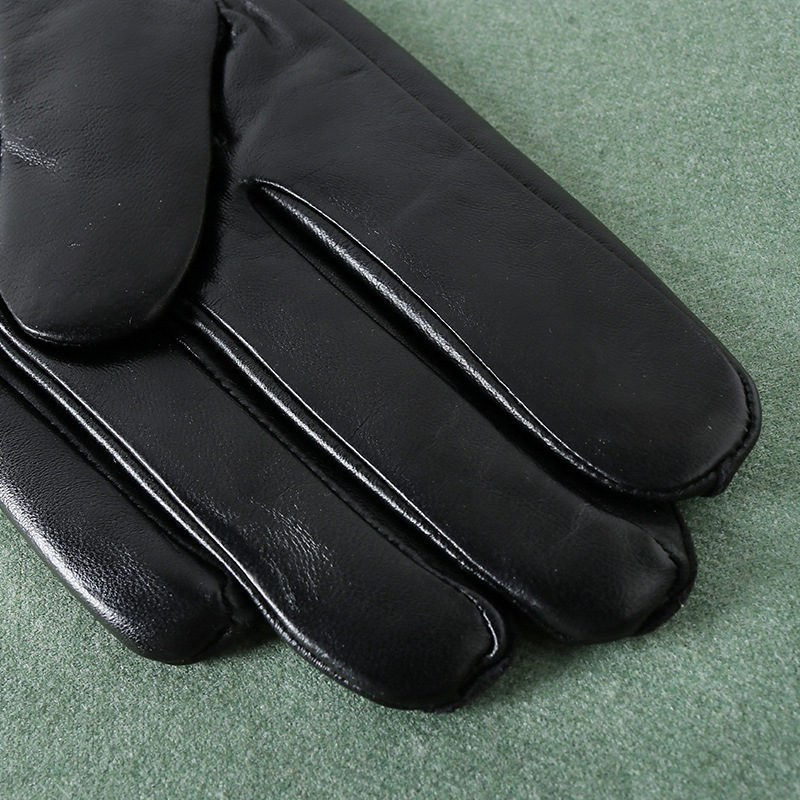 真皮手套男士冬季保暖加绒骑行开车大码户外薄款羊皮触屏户外防风