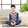 Big boy Thermal underwear set pure cotton Boy Children Qiuyiqiuku 10 Teen boy 15 Cotton sweater