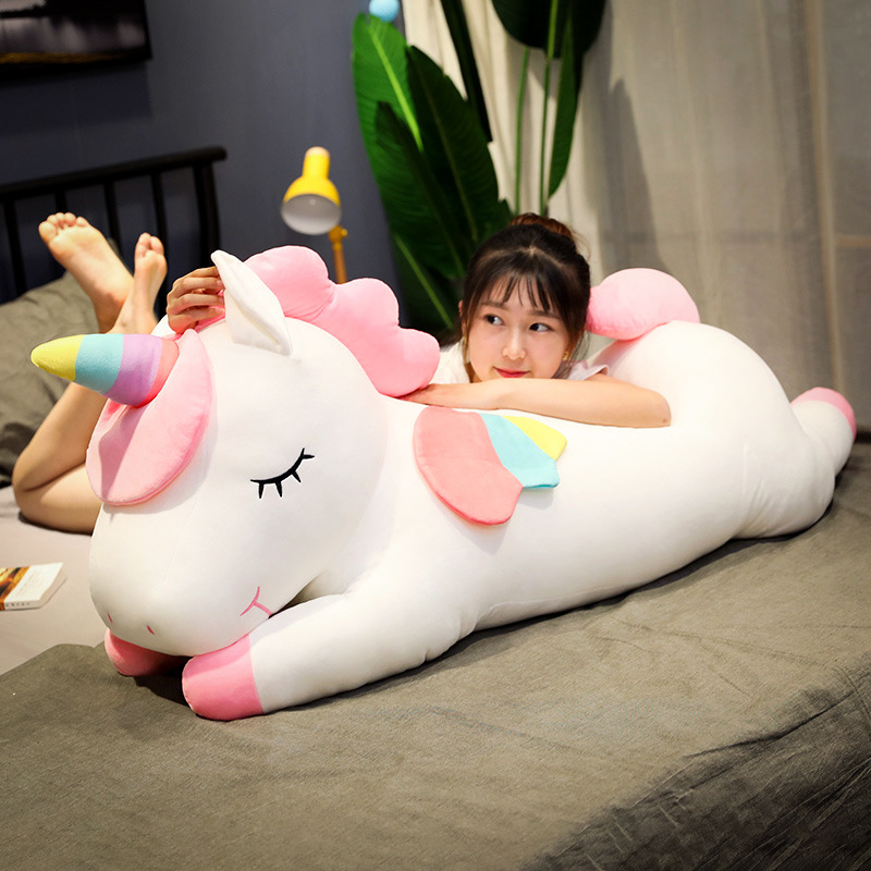 外贸网红产品独角兽毛绒玩具定制玩偶趴趴抱枕 萌宠公仔布娃娃|ms