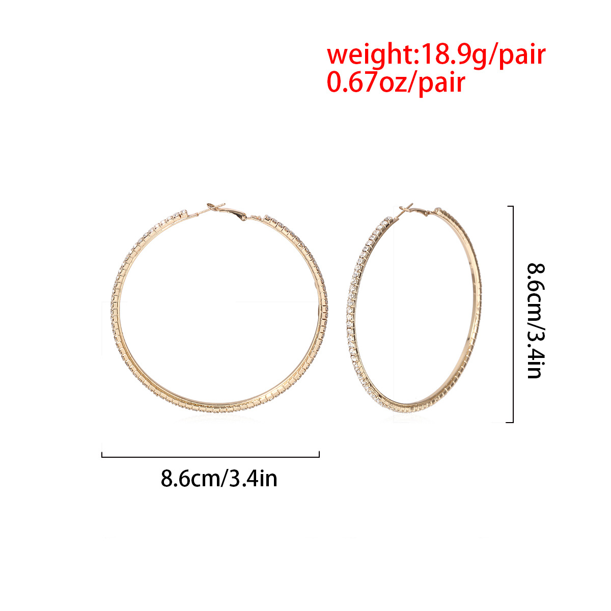 Personalized Hip-hop Exaggerated Big Ear Hoops Lady Punk Earrings Earrings display picture 22