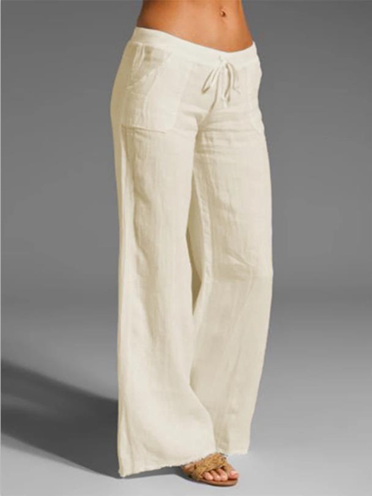 Comfort Function Loose Version Women's Daily Casual Solid Color Full Length Casual Pants