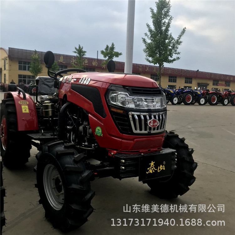 泰山多功能操作灵活四轮拖拉机 云贵川专用水田轮 省油马力大