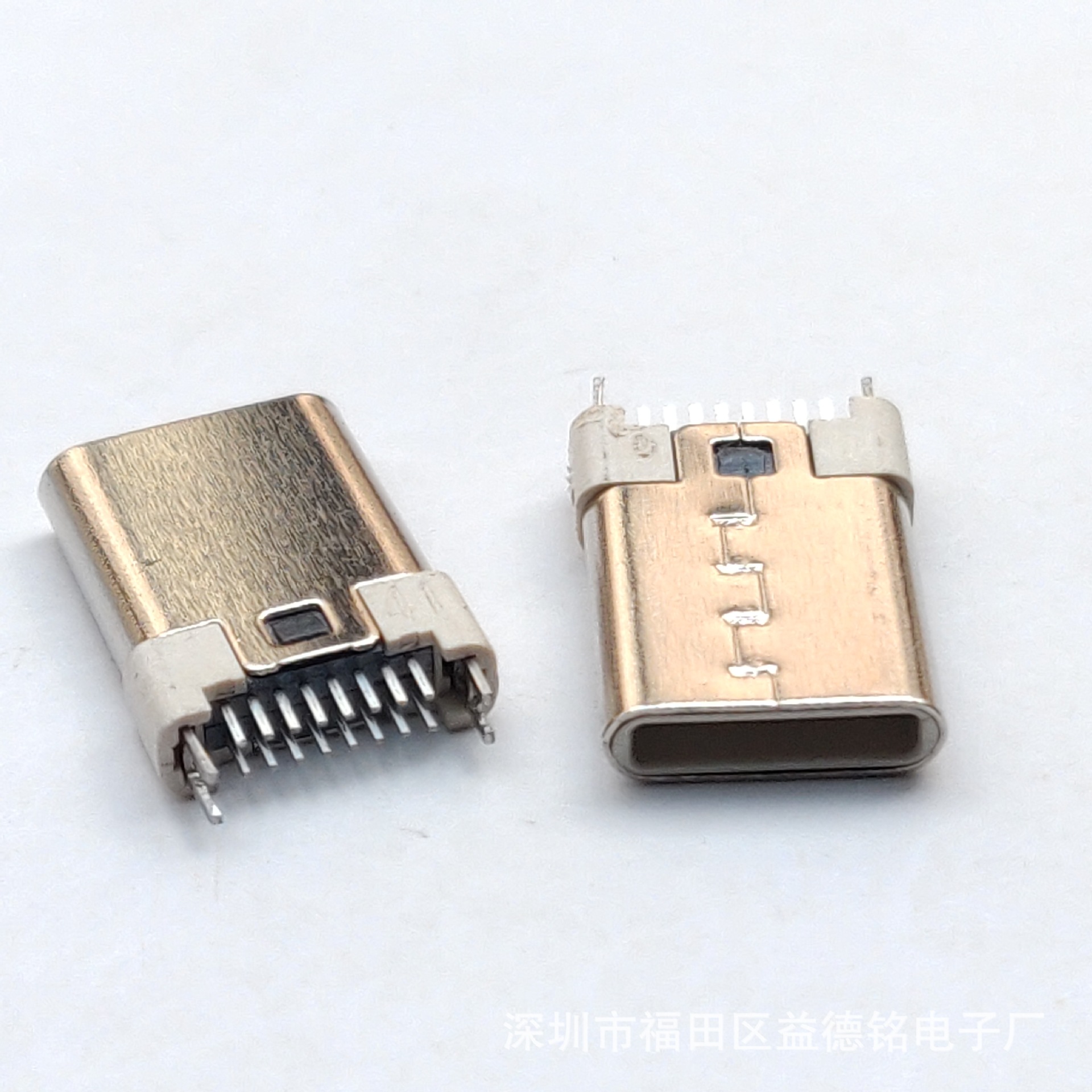 TYPE-C 16P夹板公头 铆压外壳 带夹板0.8mm夹板脚 白色胶芯不带板-阿里巴巴