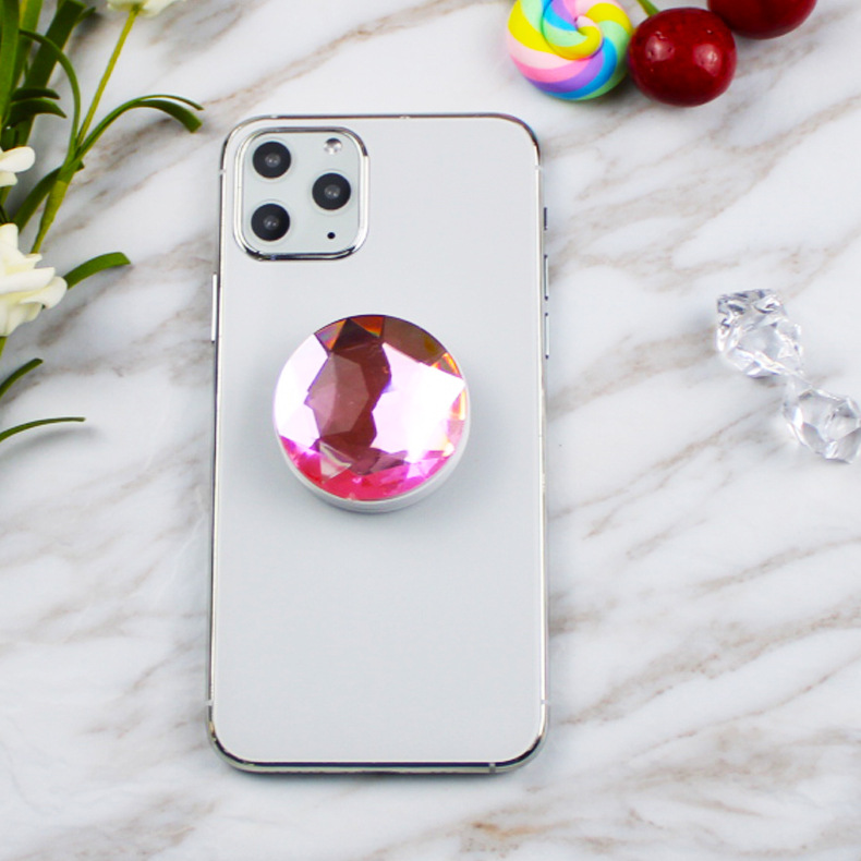 Tiktok mismo estilo diamante grande soporte de anillo plegable superficie de diamante creativo perezoso soporte telescópico lote directo de fábrica