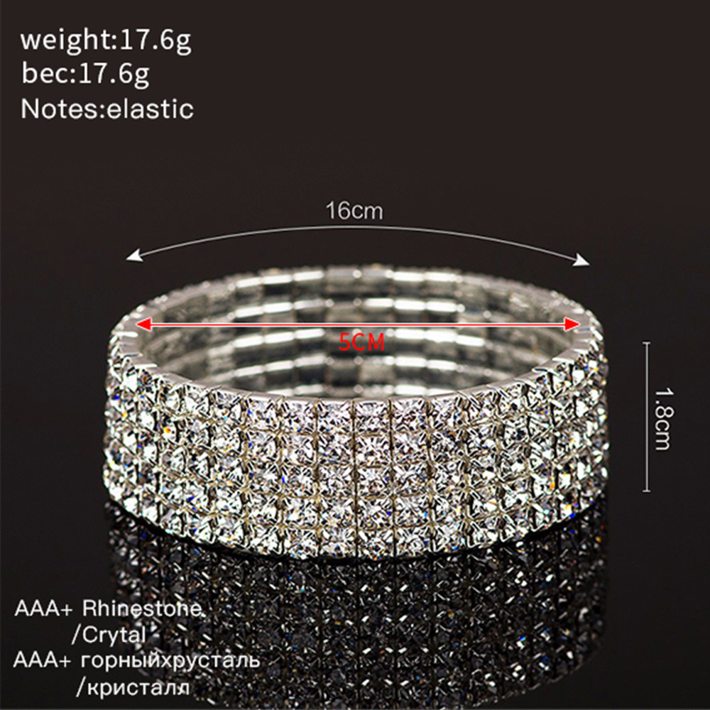 Fashion Geometric Rhinestone Artificial Gemstones Womenu0027S Bracelets 1 Piece