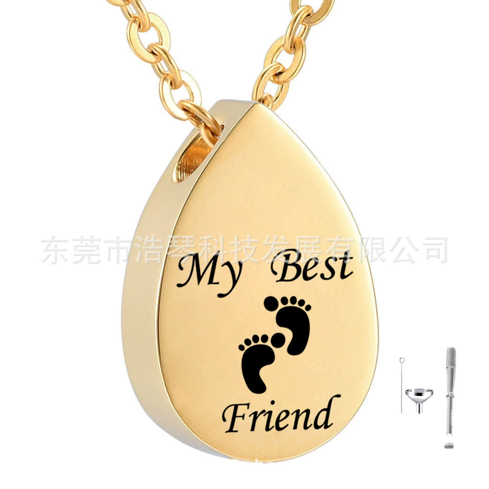 Мемориал родственников пепел ожерелье капли воды в форме следов можно открыть пепел шкатулка кулон кремация ювелирные изделия флакон духов