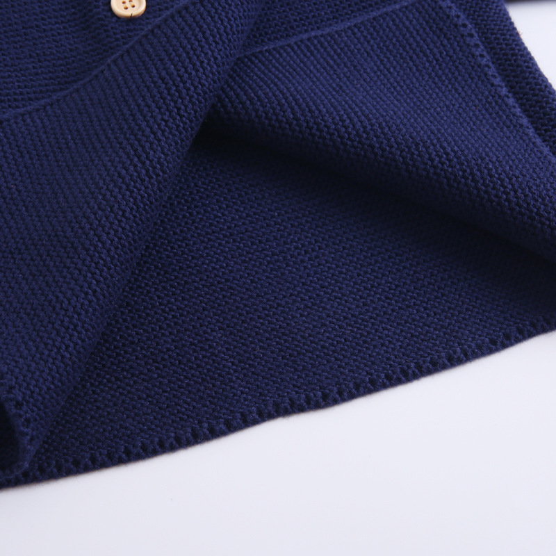 2024 Autunno Neonati Bambini Abbigliamento Maglia Filato di Cotone Maschio e Femmina Bambino Lanterna Pantaloncini Manica Lunga Cardigan Due_voghion.com