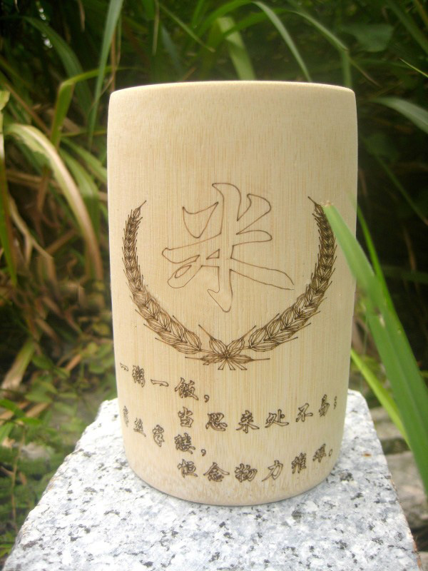 【厂家供应】竹制品8-9厘米 量米桶笔筒 可定制加logo|ms