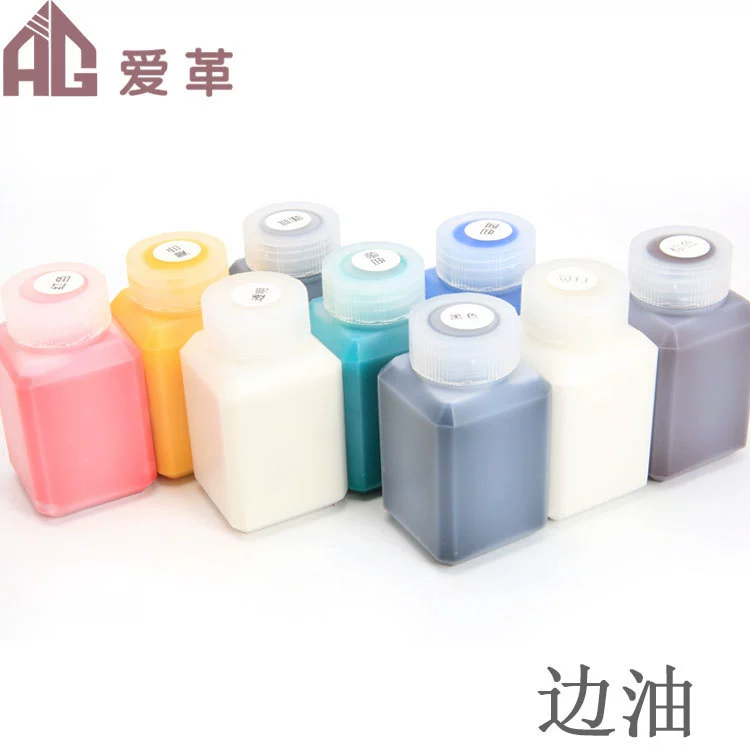 DIY кожаное уплотнение края Матовый край масляный разбавитель 60 мл Герметичная Бутылка черный и белый коричневый красный синий желтый край масла