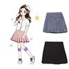 College wind girl Bouffancy skirt suit summer children Culotte kindergarten pupil baby Princess Dress