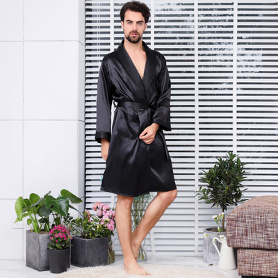 Manufactor Direct selling Spring and summer Foreign trade Explosive money Silk like robe bathrobe Cardigan Amazon Bathrobe