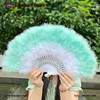 new pattern Gradient color Feather Fan Annual meeting stage perform Feather fan Colored feathers Fan thickening Fan