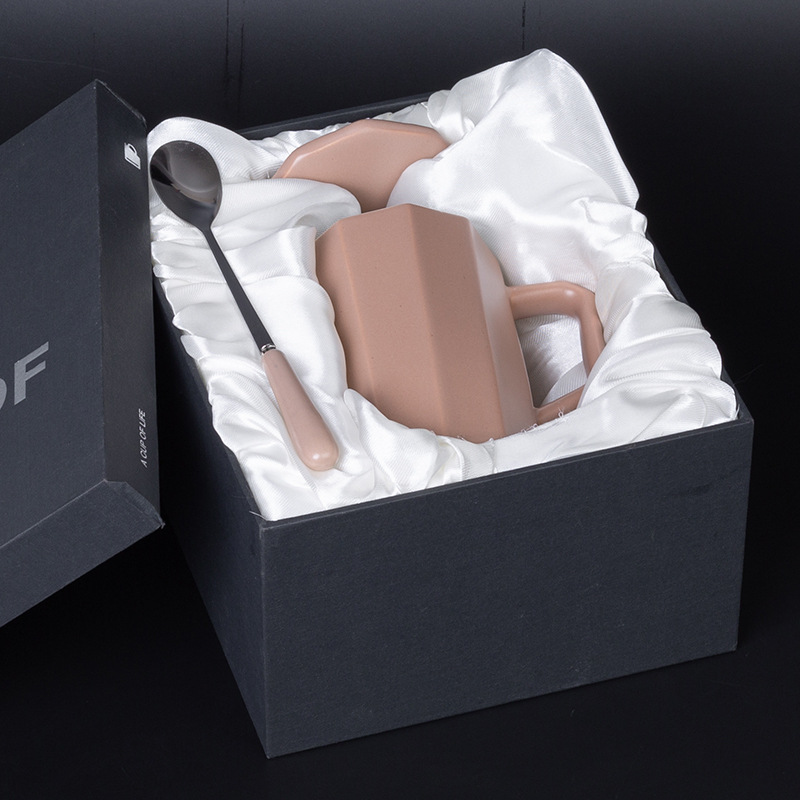 Tazas de cerámica poligonal tazas de café creativas tazas de agua tazas personalizadas LOGO tazas de regalo