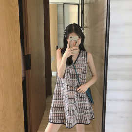 1719流行新款智熏法式复古桔梗裙小香风休闲连衣裙子仙女超仙森系