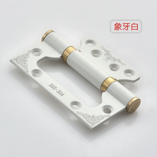 Supply 304 stainless steel sub-leaf hinge, golden stainless steel hinge, silent flat-opening stainless steel hinge