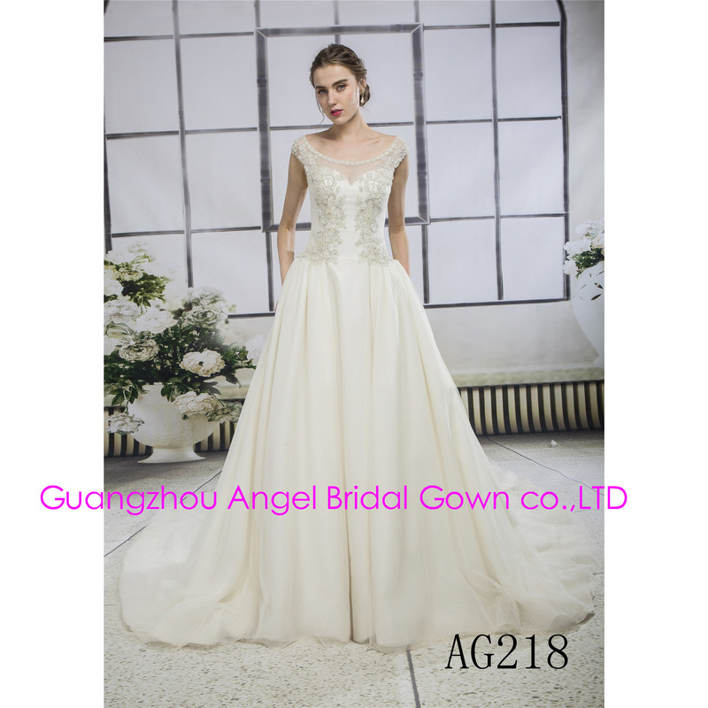South Korea brand wedding dress original single fairy enjoy champagne color church light luxury wedding dress