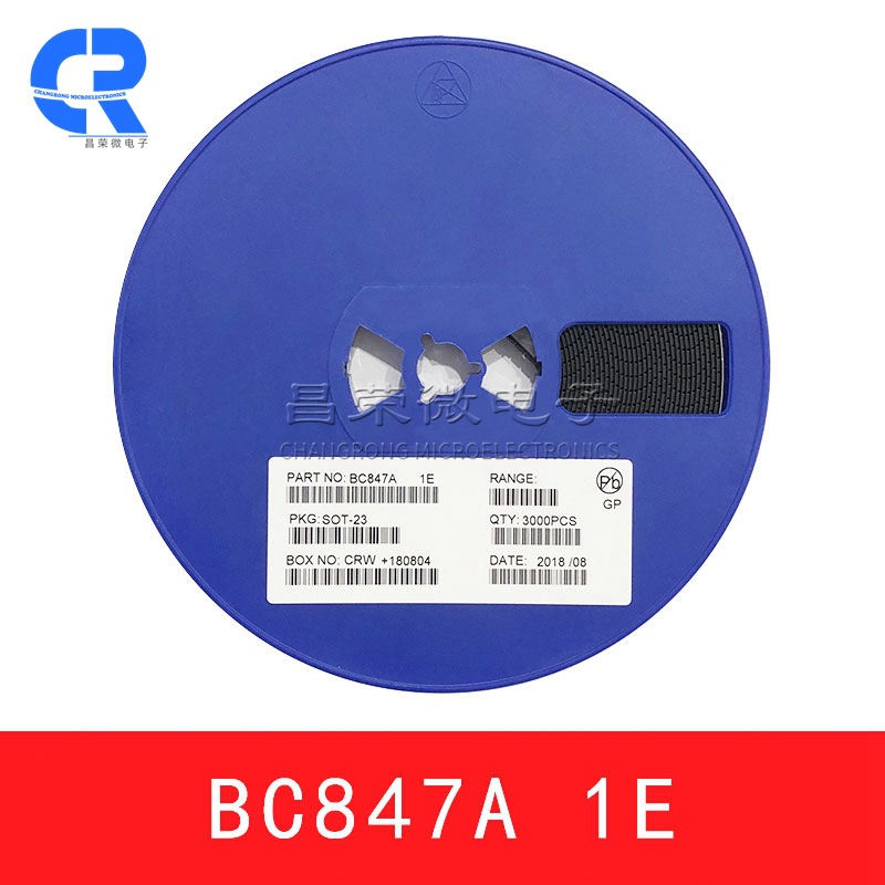 全新 BC847A 丝印1E 封装SOT-23 0.1A/45V贴片晶体三极管