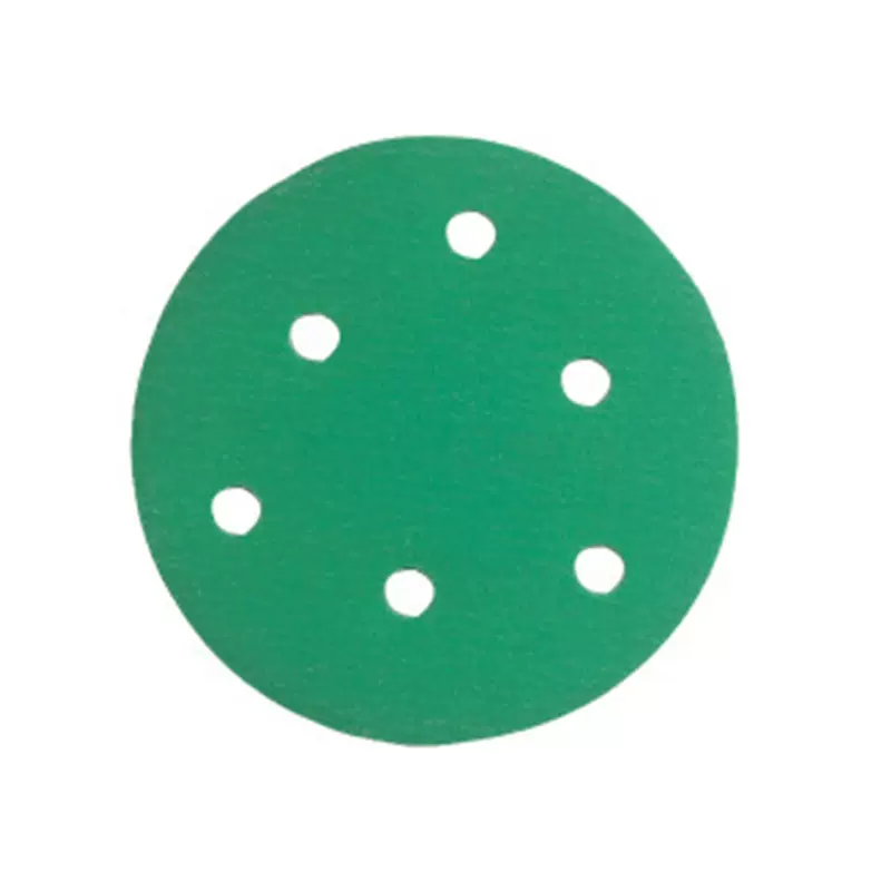 5英寸7孔绿色打磨机抛光机砂纸圆盘形砂纸