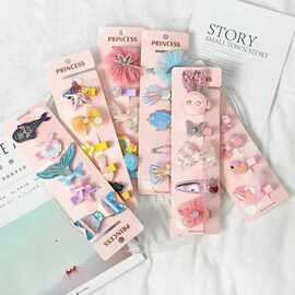 萌可爱韩版发夹女卡通蝴蝶结流沙发卡夹子儿童女童公主发饰批发