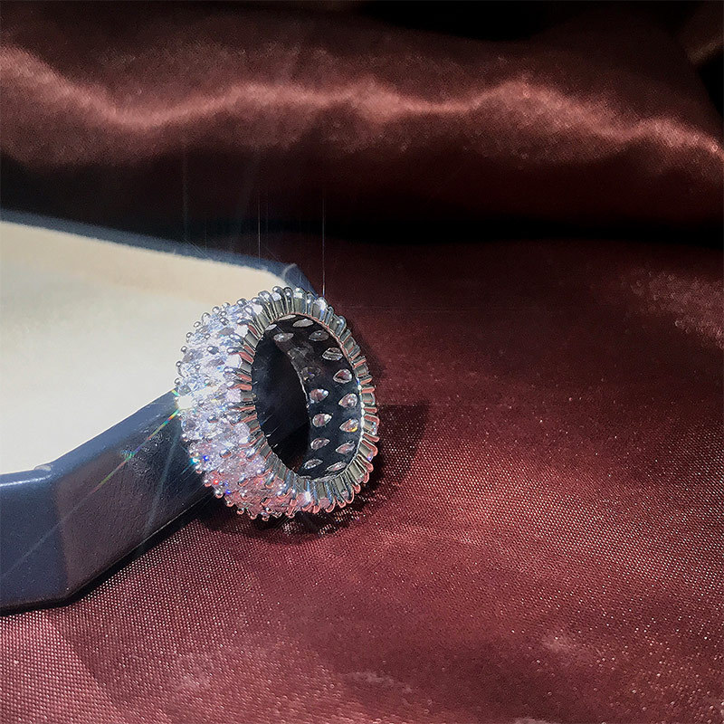 Bague zircon double goutte accessoire de mode élégant_voghion.com