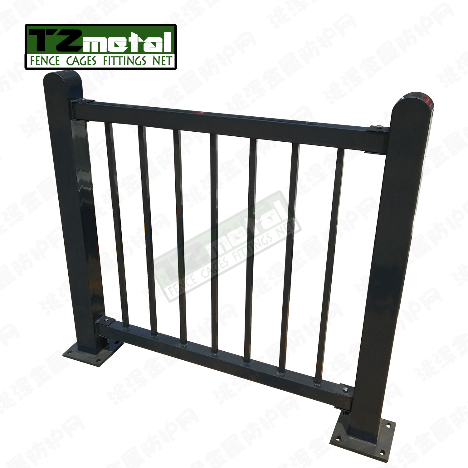 定制镀锌喷塑方管护栏10年防腐河道绿化公园市政围挡隔离锌钢围栏