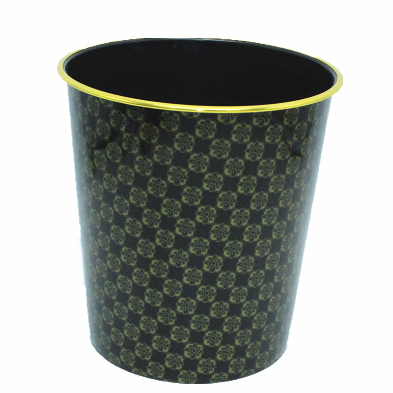 Black trash can large plastic trash can black stickers garbage storage bucket 5 yuan store daily necessities wholesale