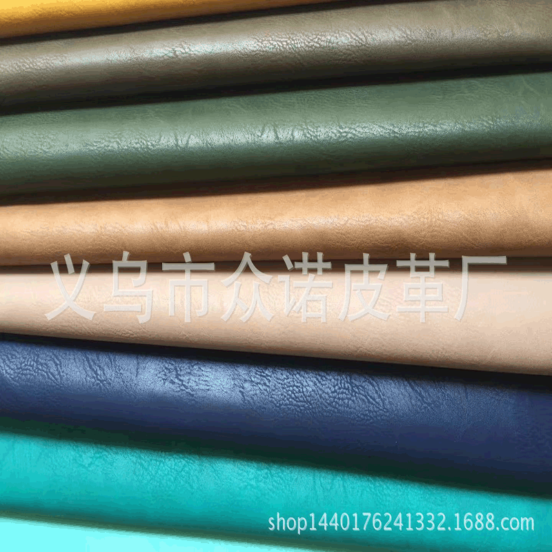 厂家19年新品上市1.0厚双针拉毛底双色箱包沙发革笔记本包装面料