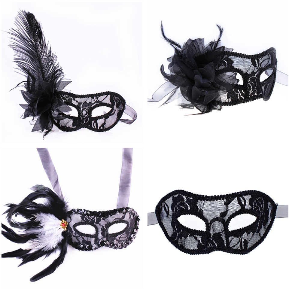 Halloween belleza princesa bola máscara Venecia encaje flor media cara Festival rendimiento bola máscara