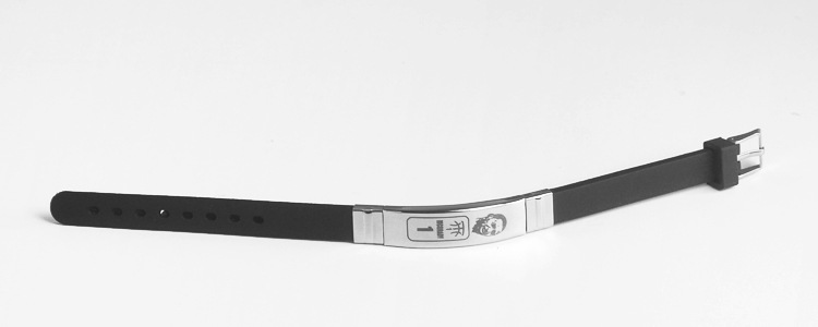 Fashion Letter Silica Gel Titanium Steel Handmade Bangle 1 Piece