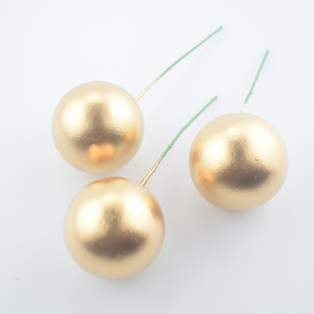 Gold Ball silver ball birthday cake decoration ins cold style gold silver ball ball plug decoration baking hard ball