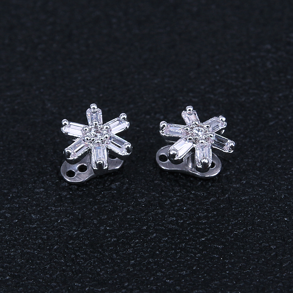 Labret piercing jewelry detail image