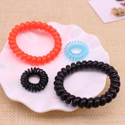 Korean candy-colored hair rope, small phone cord hair tie, large Japanese phone ring, hair tie, rubber band head tie