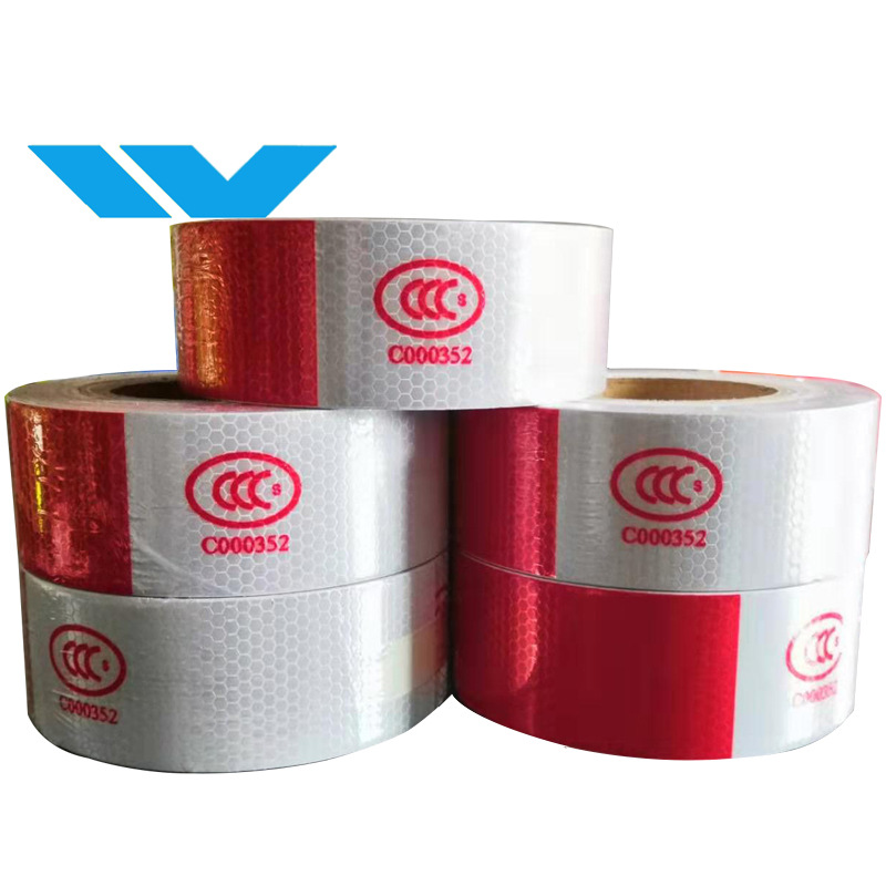 厂家二级车身反光贴 汽车红白反光条 货车反光贴警示条