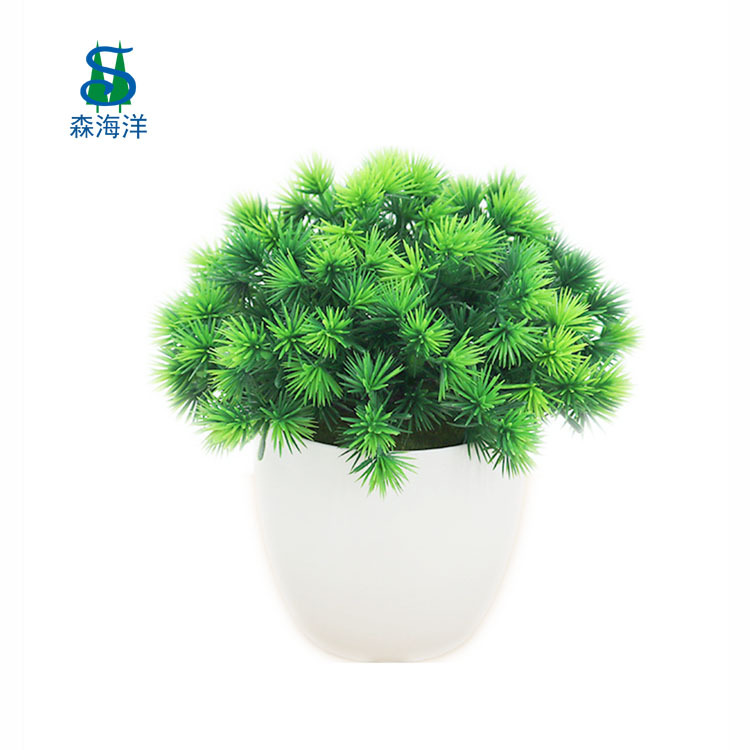 Fuente de la fábrica transfronteriza de simulación de comercio exterior planta verde planta de simulación al por mayor planta verde bonsai plástico falso maceta