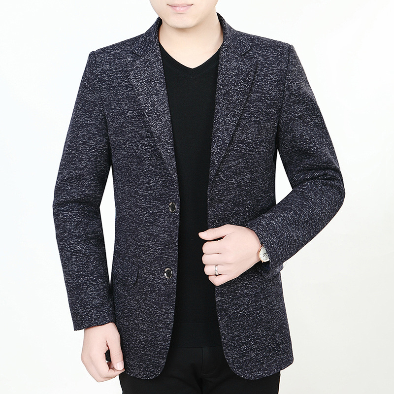 花公子男装秋季新款商务休闲西装修身中年小西服单西男上衣外套|ms