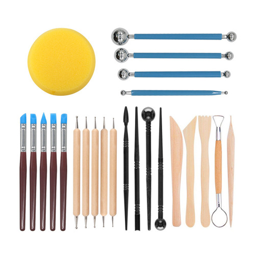 24-piece pottery clay tool set, pottery tools, carving knife set, handmade DIY soft clay carving tools