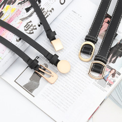 Retro new pin buckle snap buckle thin belt fashionable personalized buckle simple versatile jeans dress decoration