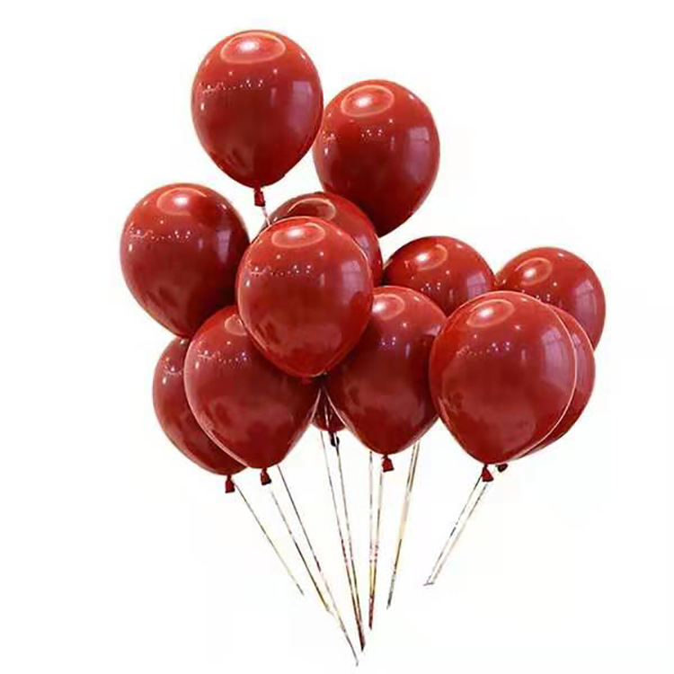 定制10寸圆形乳胶气球红石榴气球婚房派对装饰气球场景布置气球