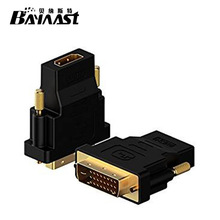 金属螺丝dvi转hdmi转换头DVI公(24+1)转HDMI母HDMI视频高清转接头