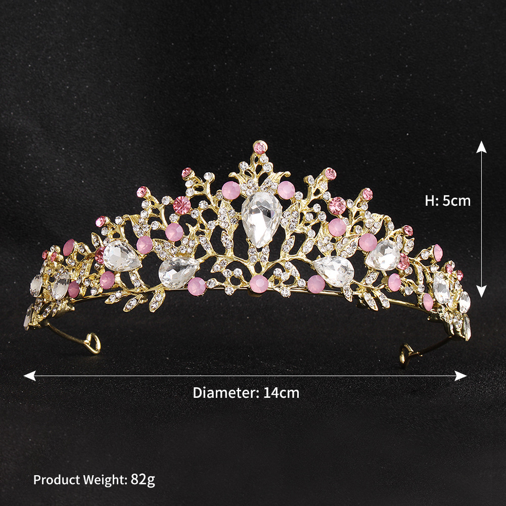 Bridal Crown New Diamond Crystal Headband Birthday Cake Decoration Crown Wedding Hair Accessories display picture 7