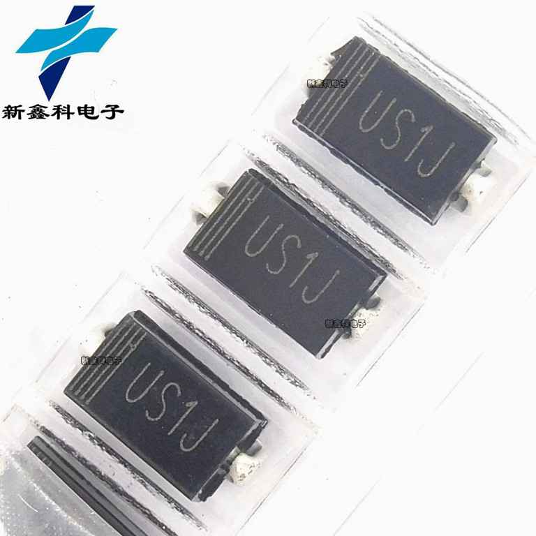 丝印:US1J SMA DO-214AC 1A/600V 快恢复二极管 全新现货