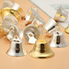 Silver megaphone, small bell, nail decoration with accessories, 6-26mm, gold and silver, handmade, wholesale