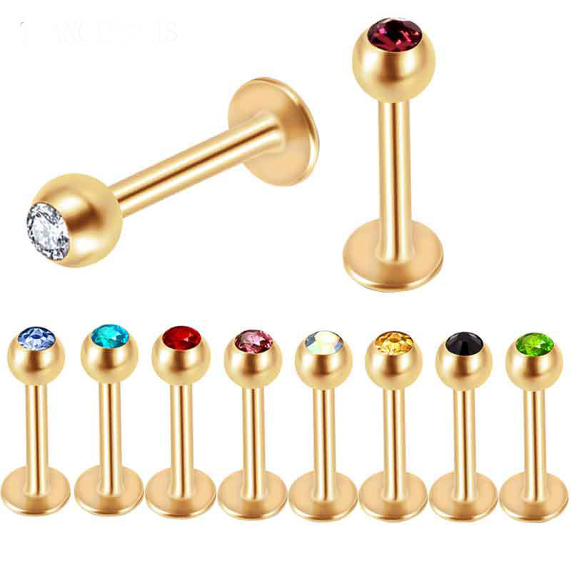 Fashion Solid Color Stainless Steel Inlay Artificial Diamond Ear Studs 1 Piece display picture 1