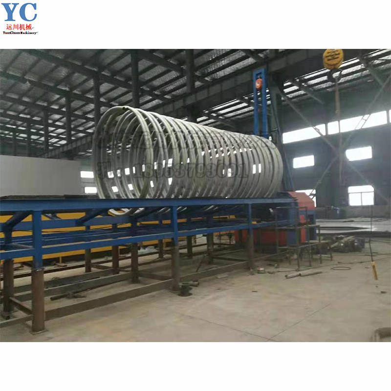 锅炉厂螺旋盘管生产线 钢管螺旋卷圆机打圈机 扁铁螺旋卷法兰机