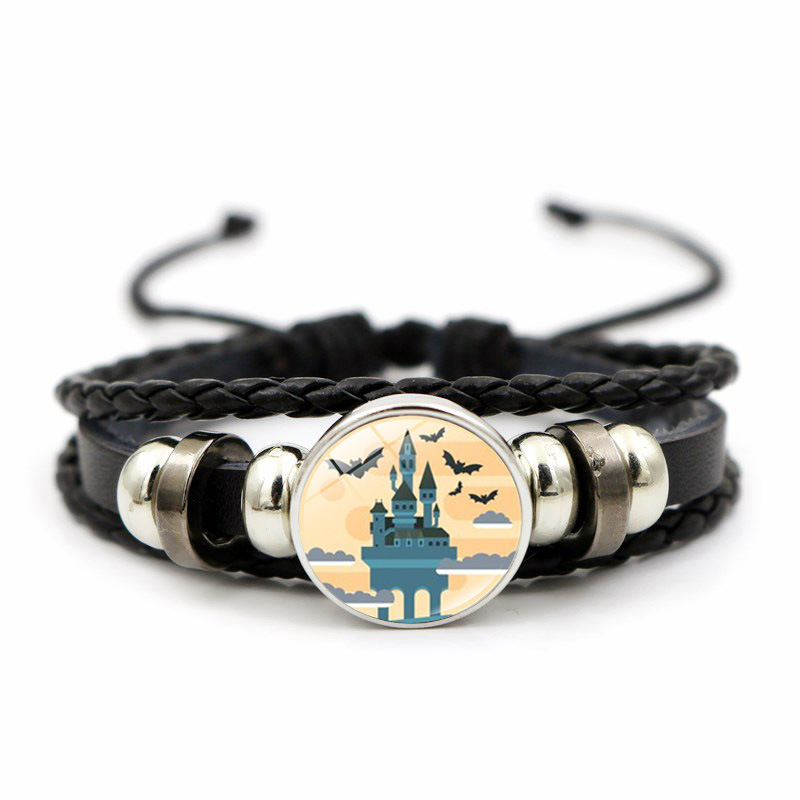 Halloween pärlarmband handflätat armband med ädelstenar_voghion.com