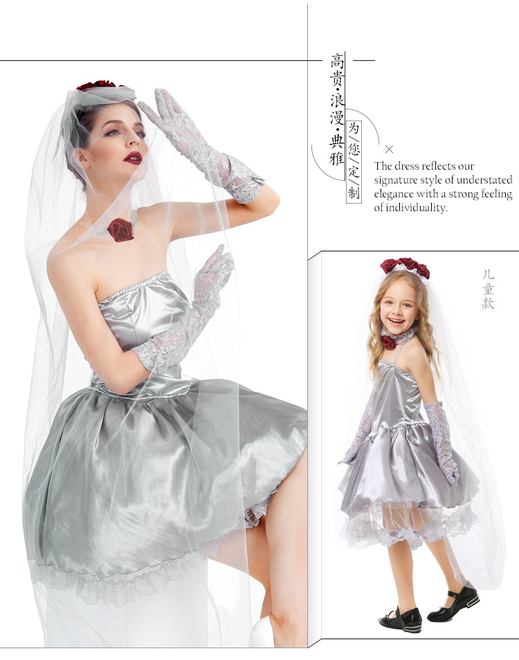 Halloween Ghost Bride Party Dress Wholesale Nihaojewelry display picture 3