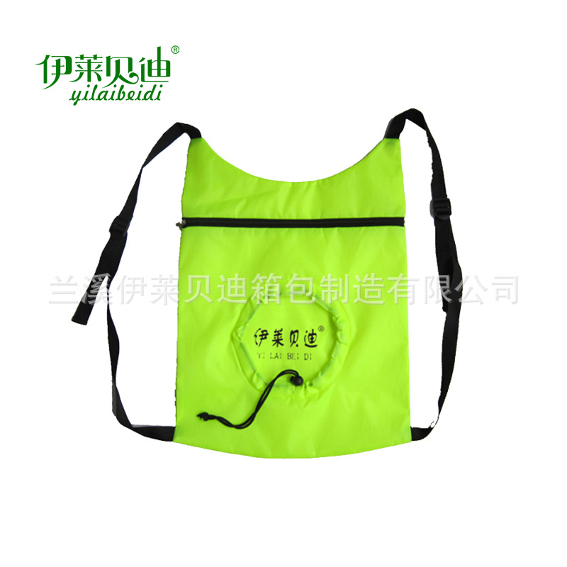 批发涤纶折叠拉绳背包袋 礼品促销抽绳袋 束口背包袋厂家定做logo